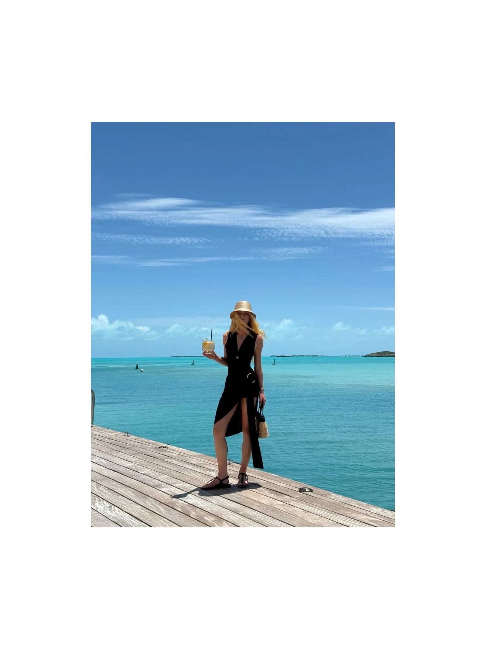 Vestido Midi Argolas Mareh Salácia Preto Shop Ginger