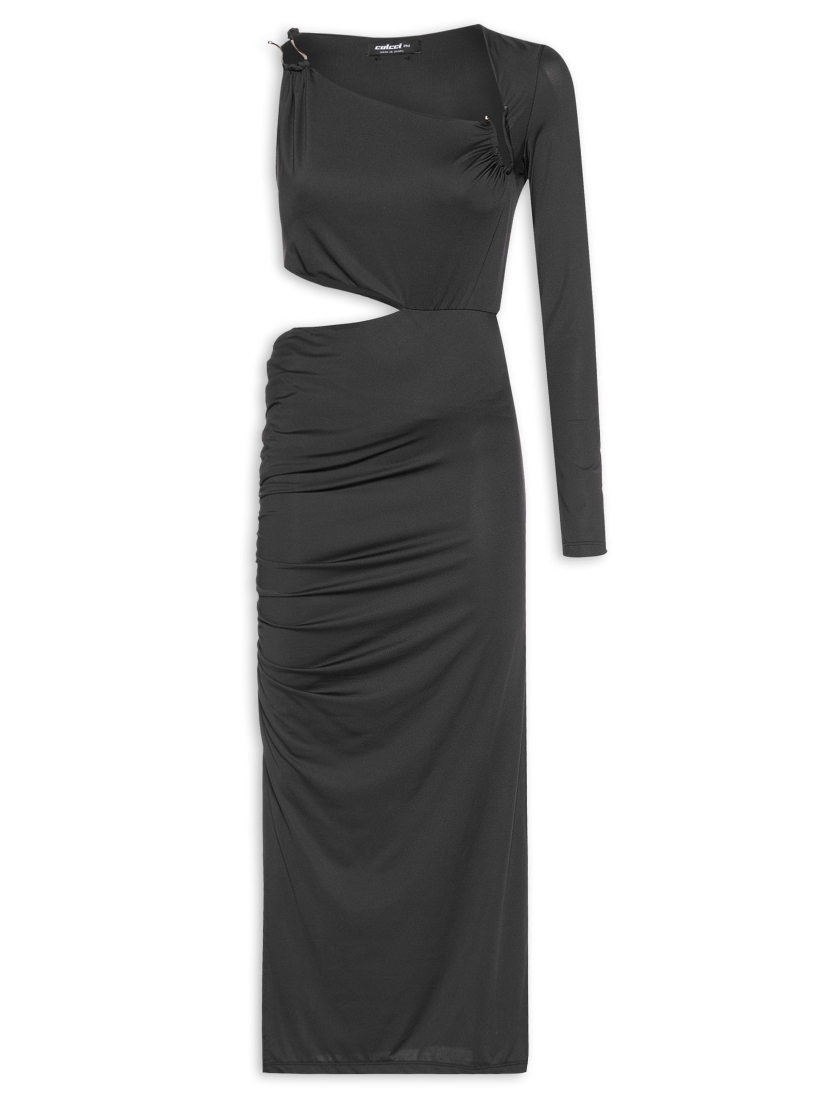 Vestido Midi Assimétrico Preto Colcci