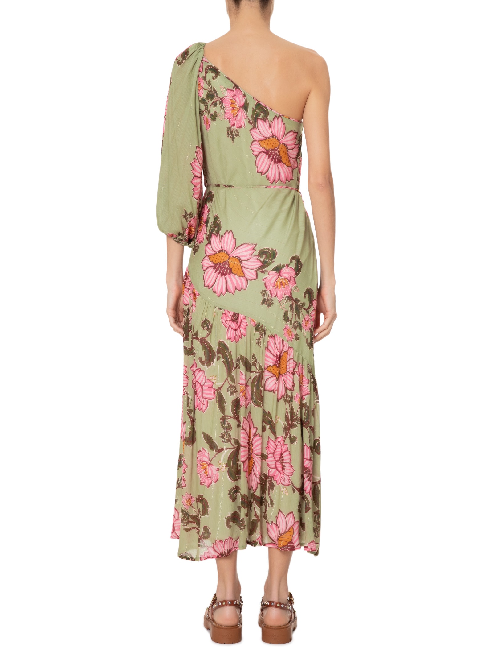 Vestido Midi Aurora Floral - Farm - Verde