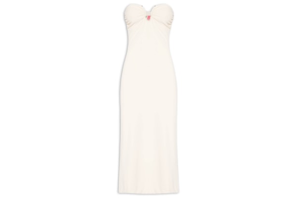 Vestido Midi Aviamento - Bege