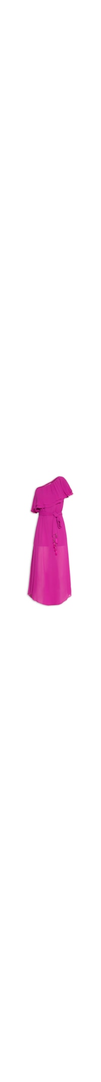 Vestido Midi Babado Duplo - Rosa