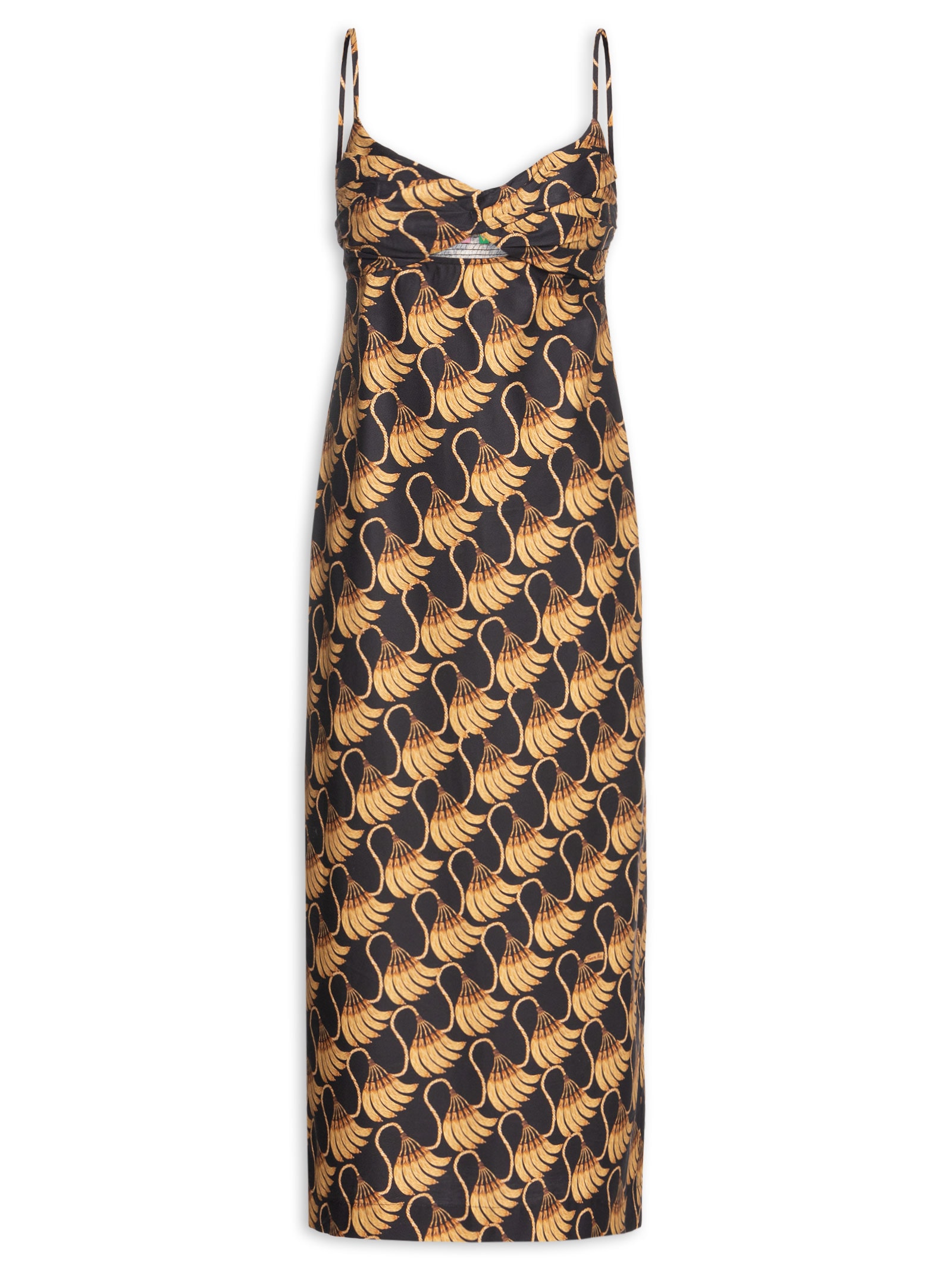 Vestido Midi Banana Tessel Mini Preto Farm