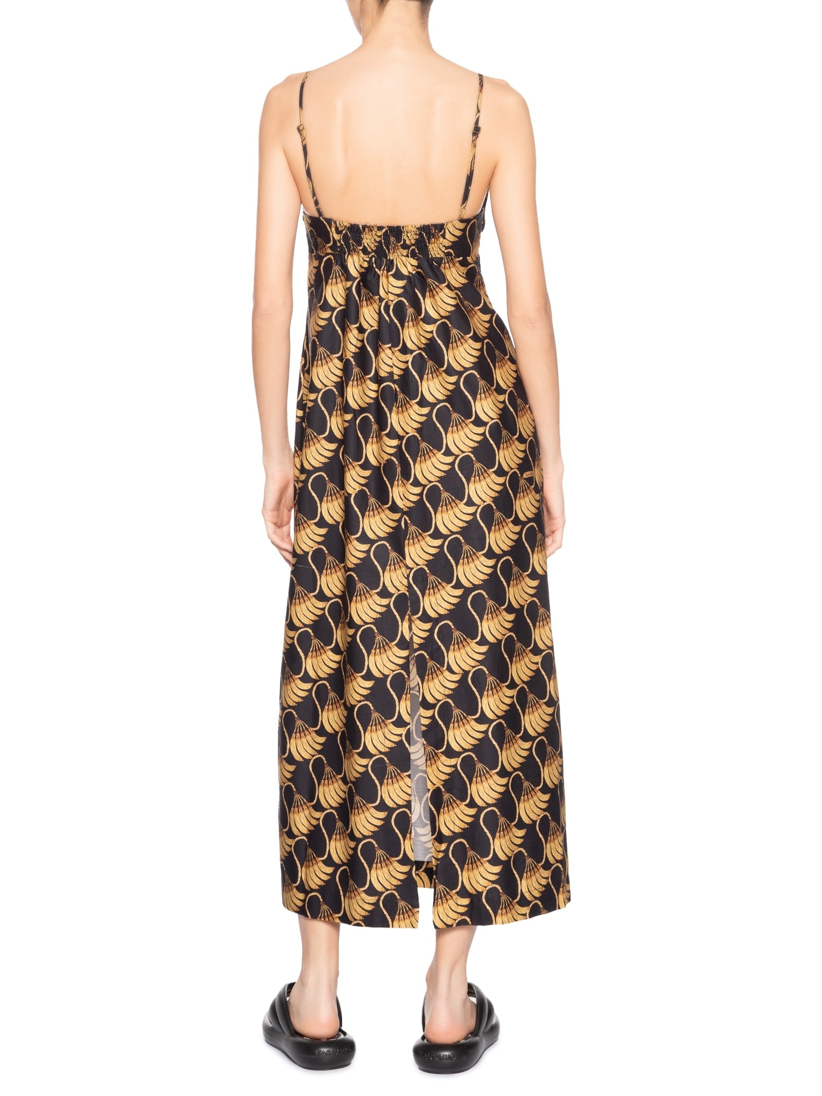 Vestido Midi Banana Tessel Mini Preto Farm