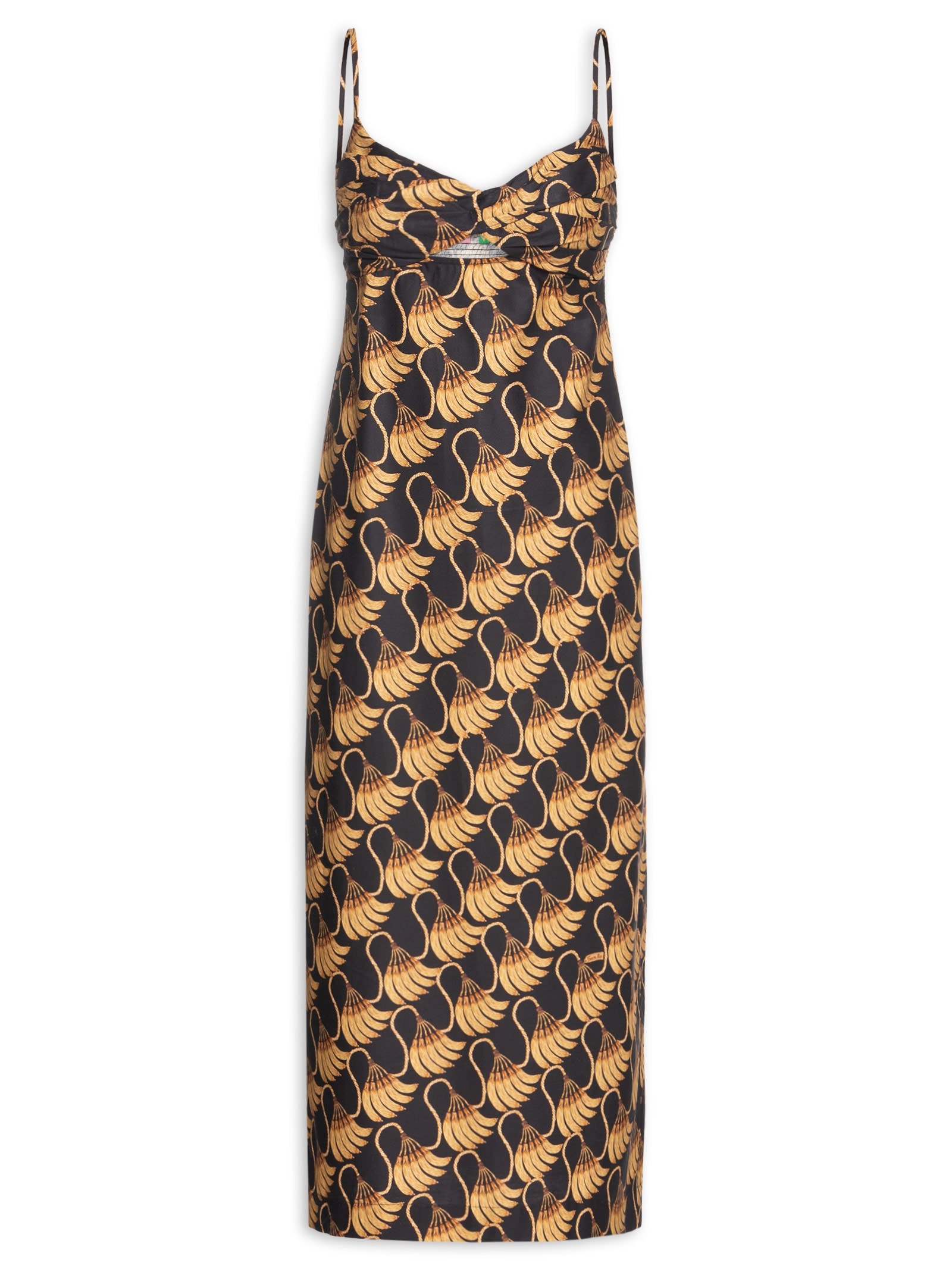 Vestido Midi Banana Tessel Mini Preto Farm