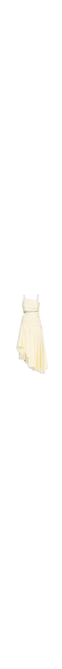 Vestido Midi Barra Irregular - Amarelo