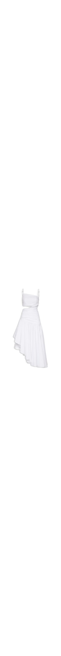 Vestido Midi Barra Irregular - Branco
