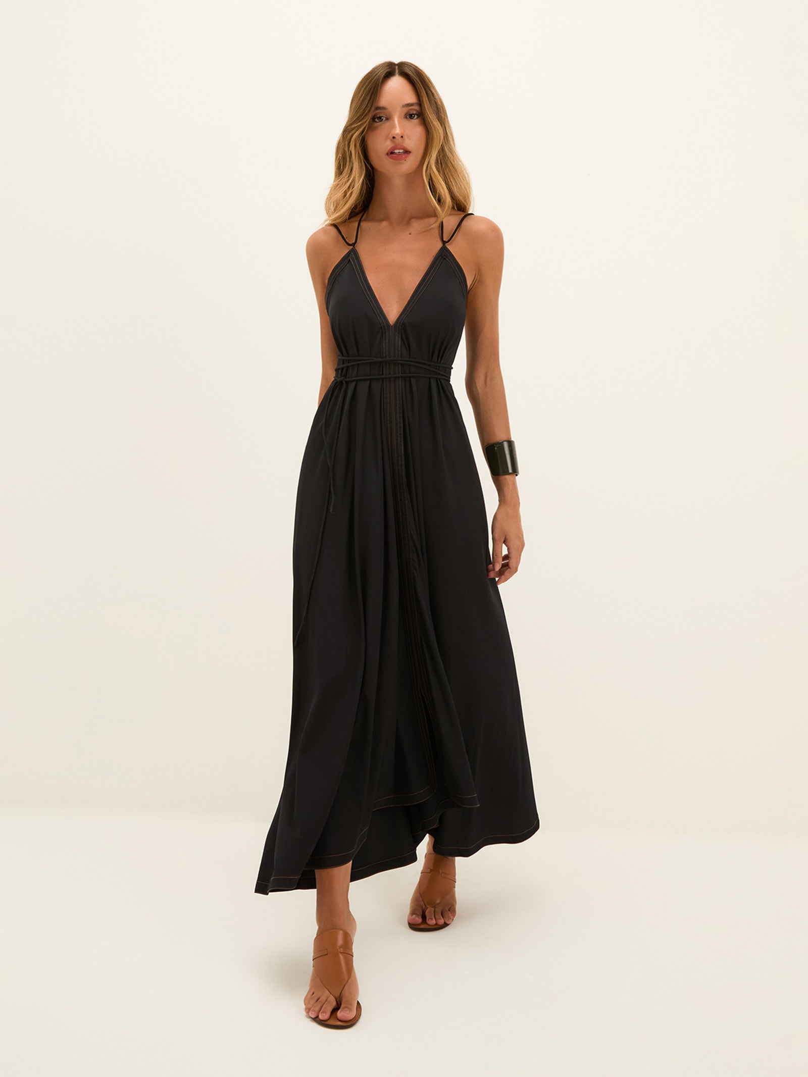 Vestido Midi Bay - Preto - Vix