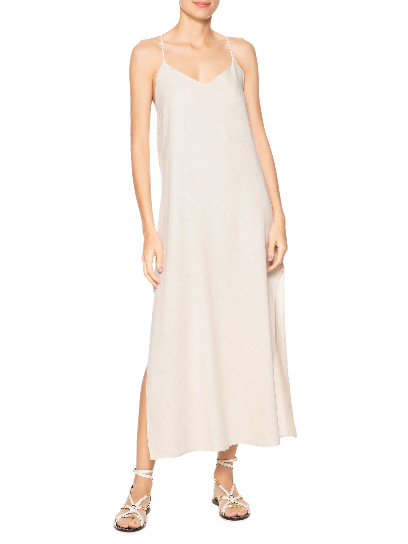 Vestido Midi Bege Basiq