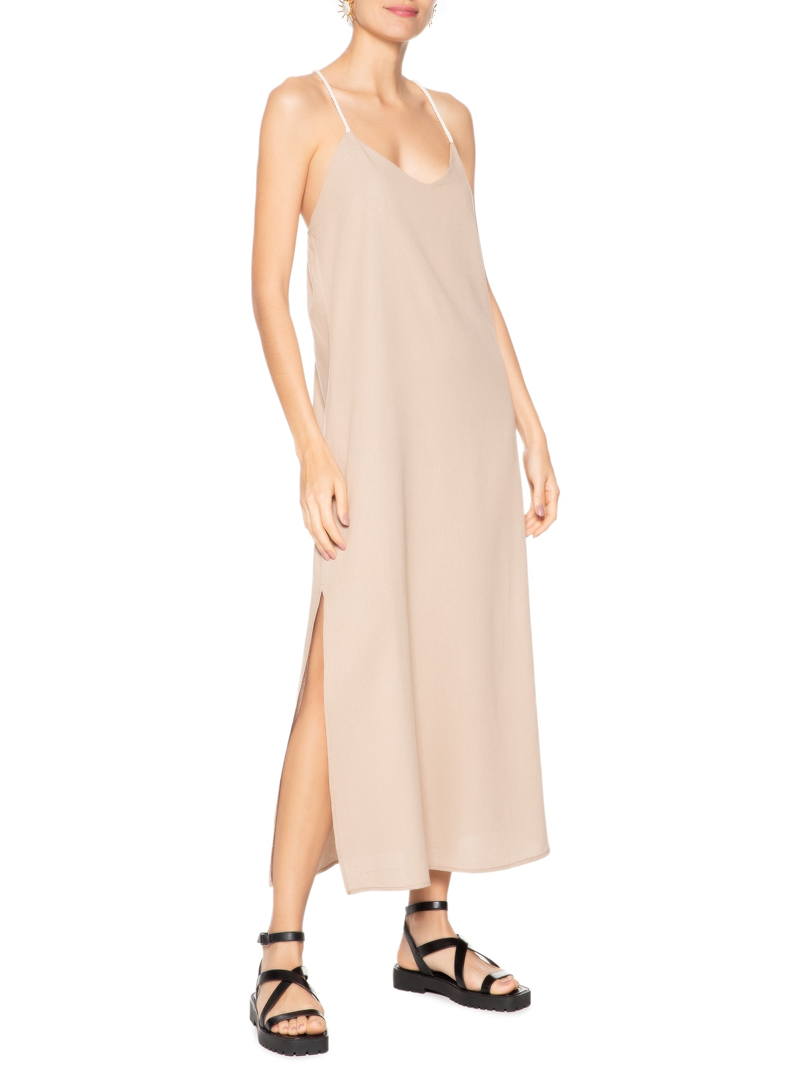 Vestido Midi Bege Basiq