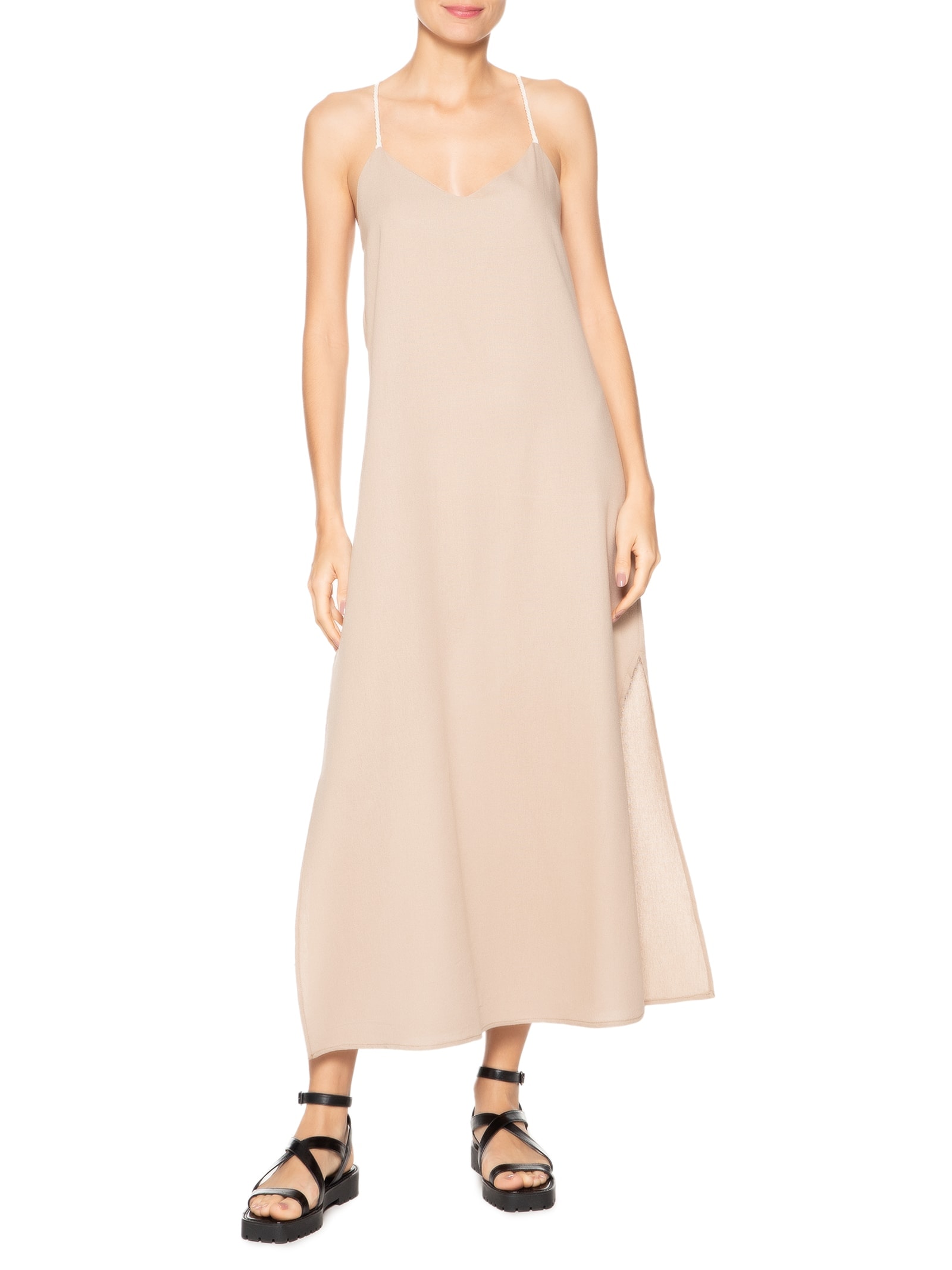 Vestido Midi Bege Basiq