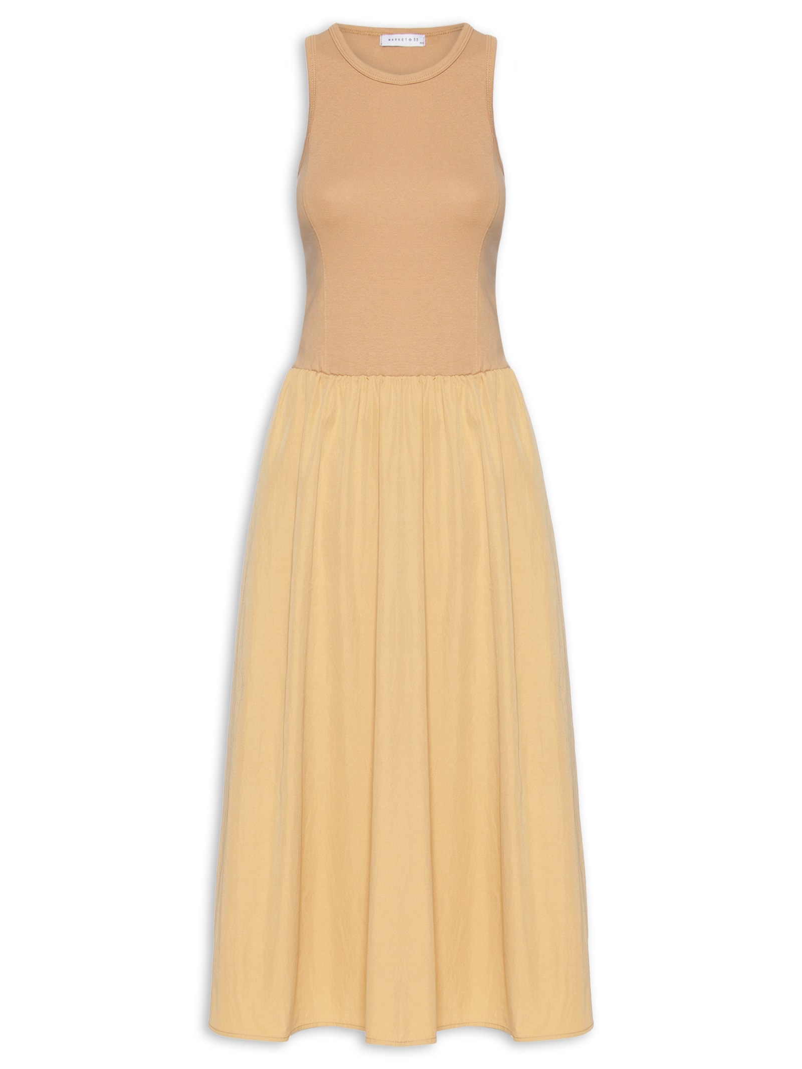 Vestido Midi Bege Market 33