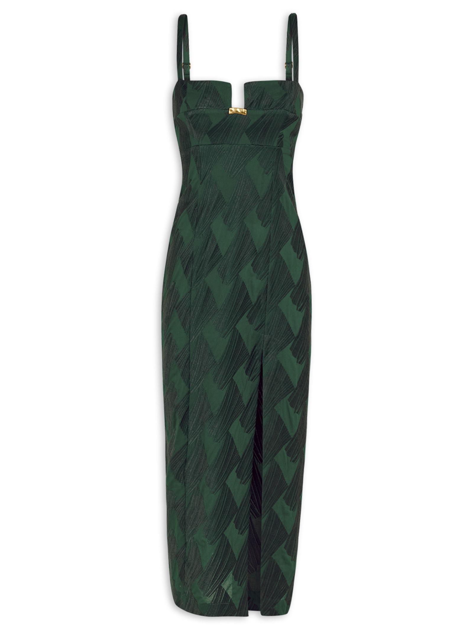 Vestido Midi Bella Det Verde Vix
