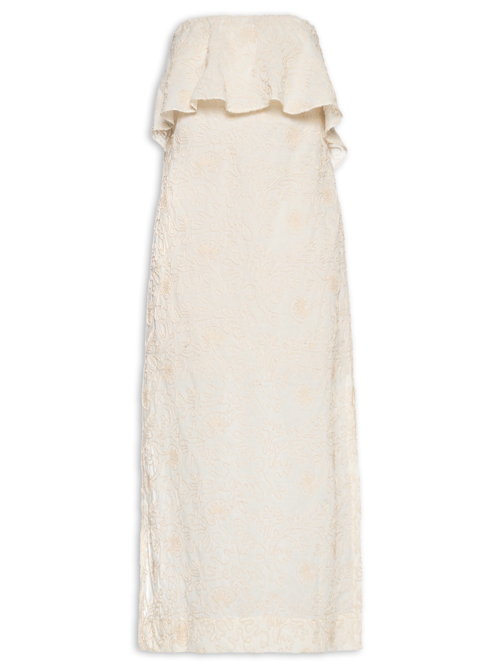 Vestido Midi Bordado Cadarço Branco Dress To