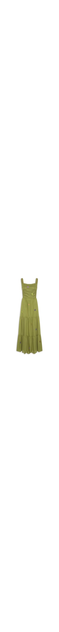 Vestido Midi Bordado Cosmo - Verde