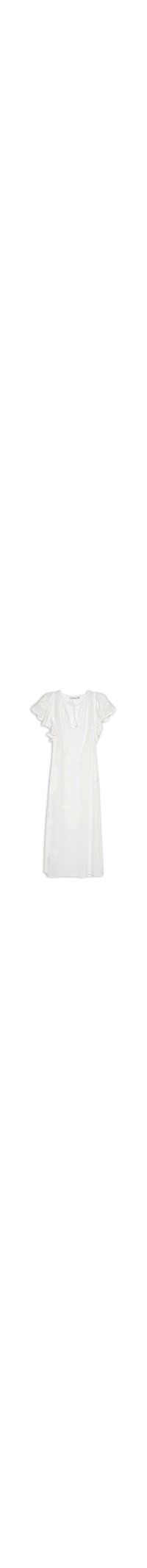 Vestido Midi Bordado Lotus – Branco