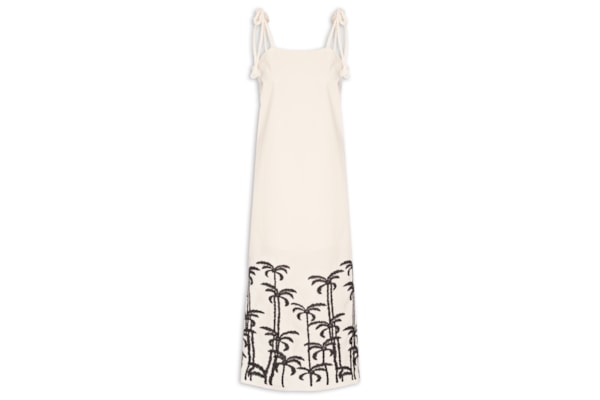 Vestido Midi Bordado - Off White