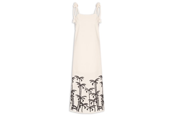 Vestido Midi Bordado - Off White