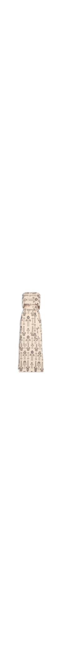 Vestido Midi Bordado Ponto Cruz - Bege