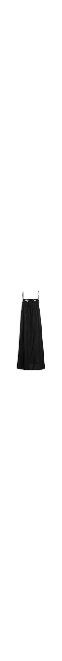 Vestido Midi Bordado Sonhos - Preto