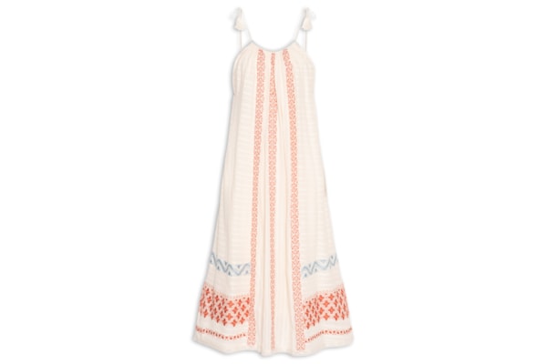 Vestido Midi Bordado Ulla - Amarelo