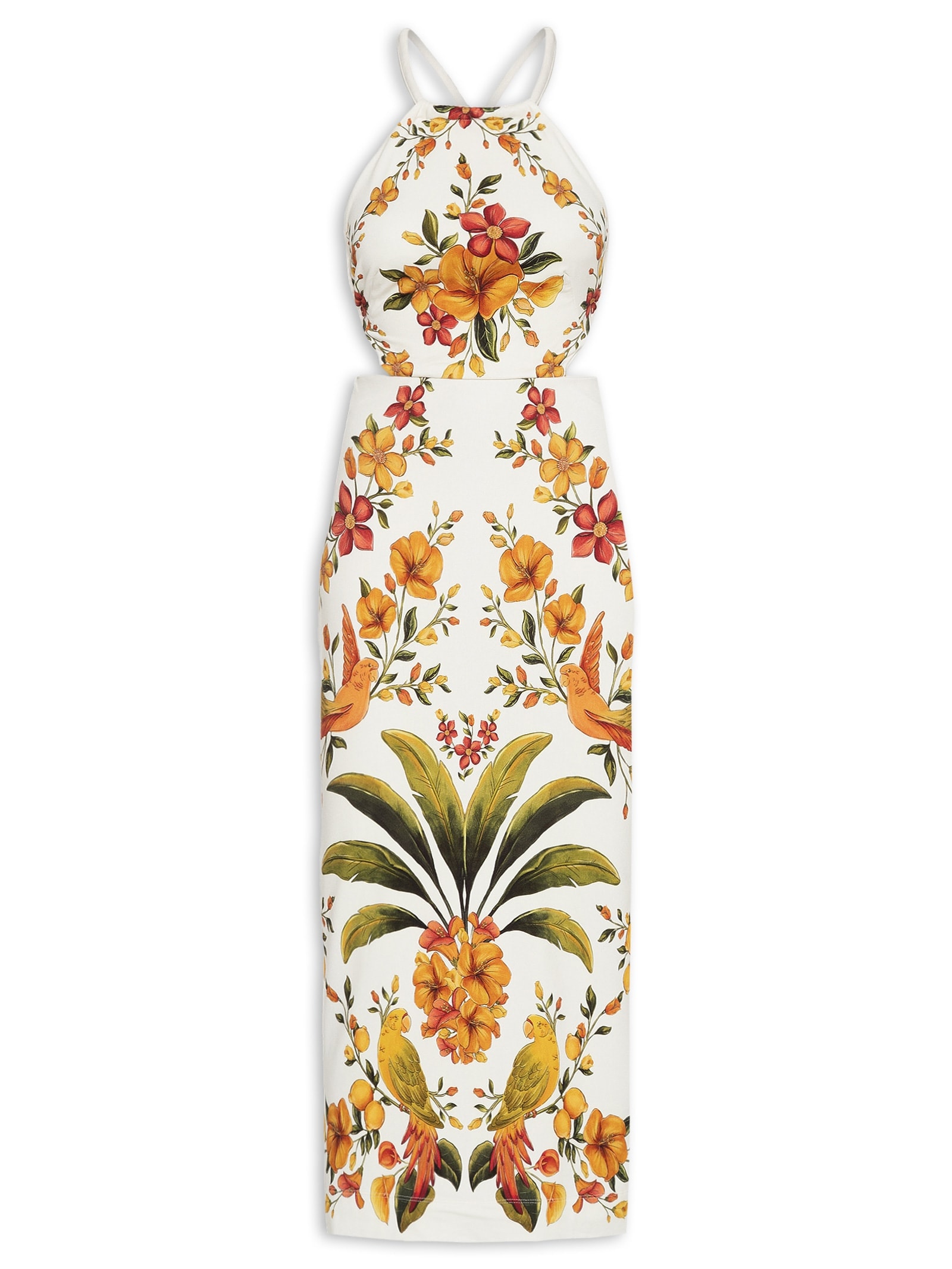 Vestido Midi Bosque Chic Branco Farm