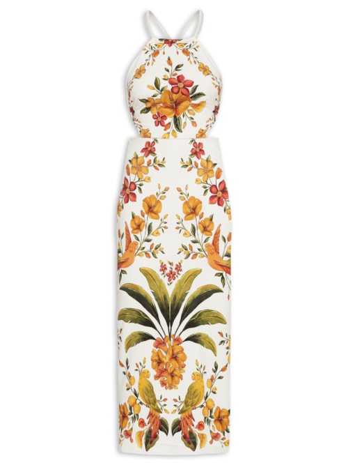 Vestido Midi Bosque Chic – Branco