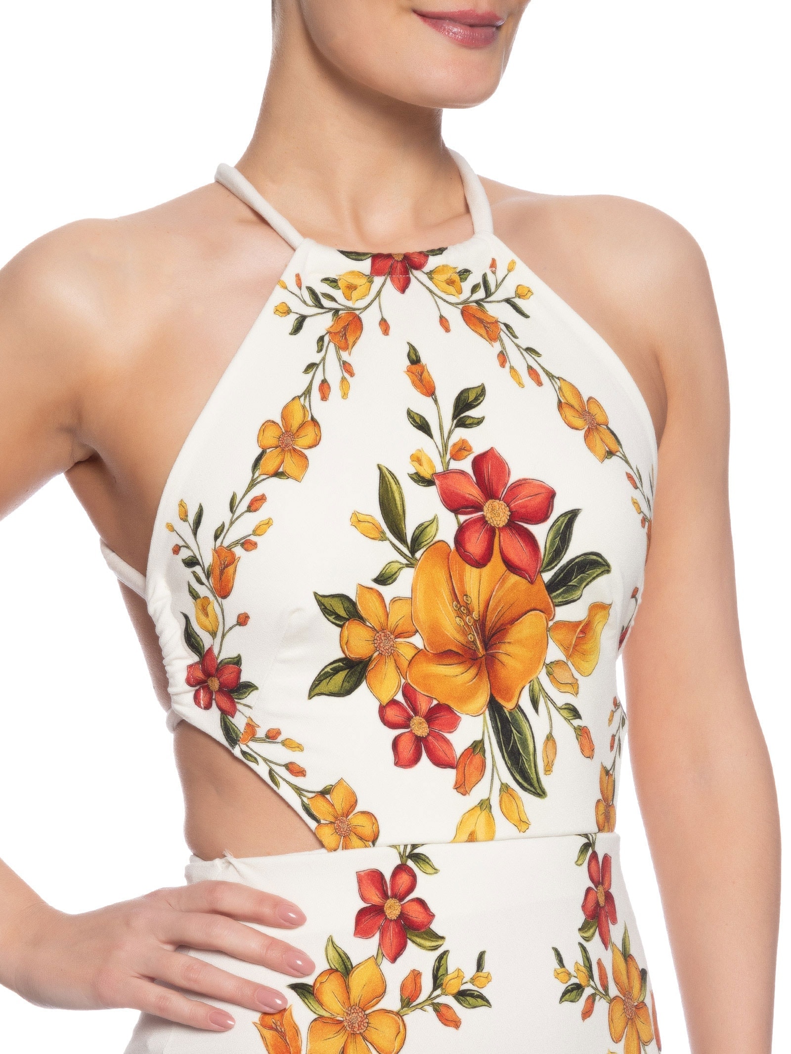 Vestido Midi Bosque Chic Branco Farm