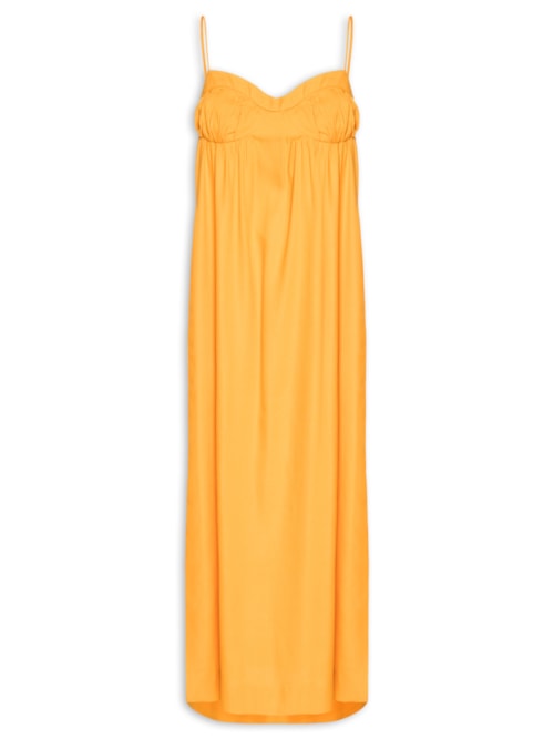 Vestido Midi Brick – Laranja