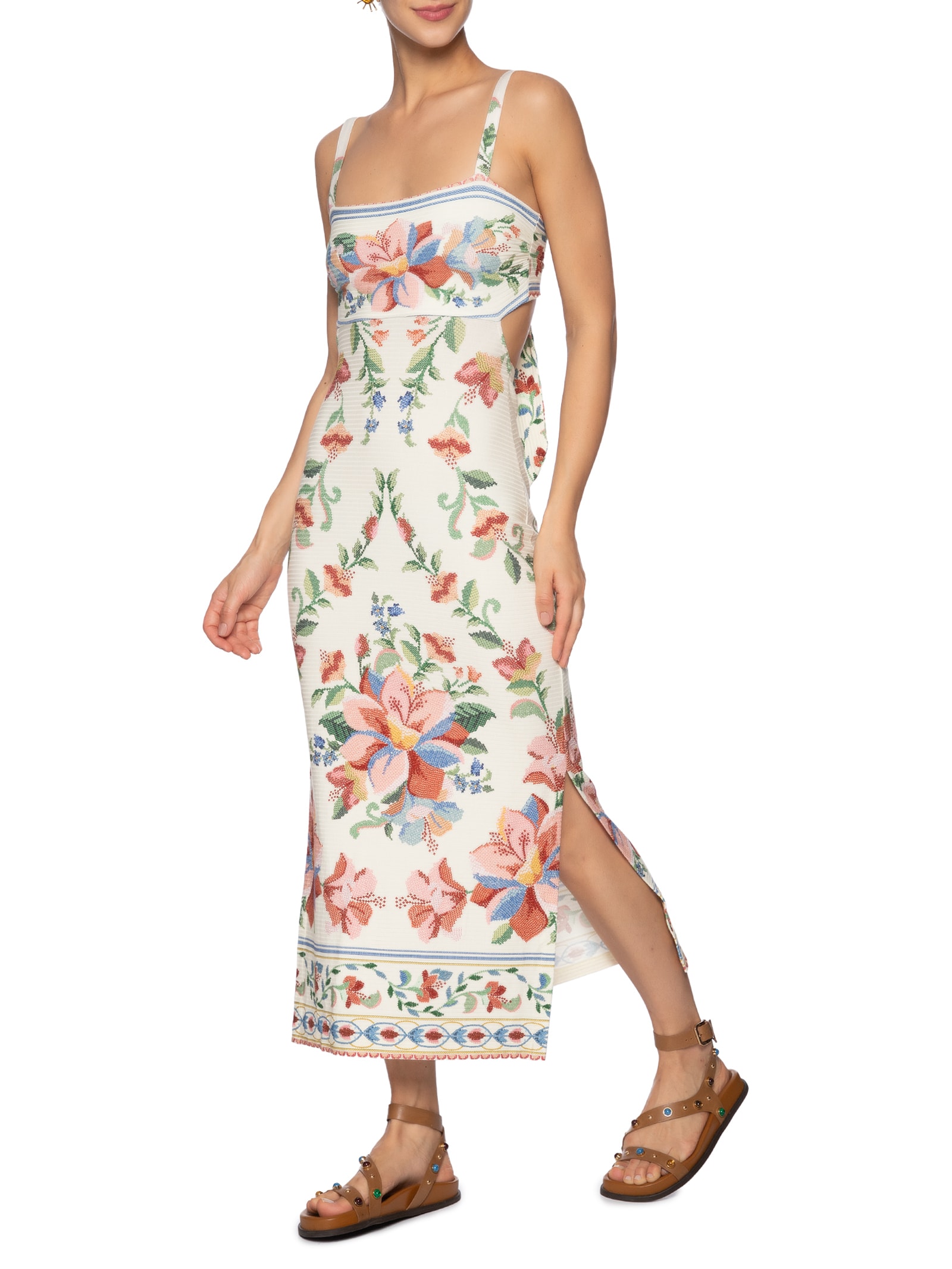 Vestido Midi Brisa Serena Off White Farm