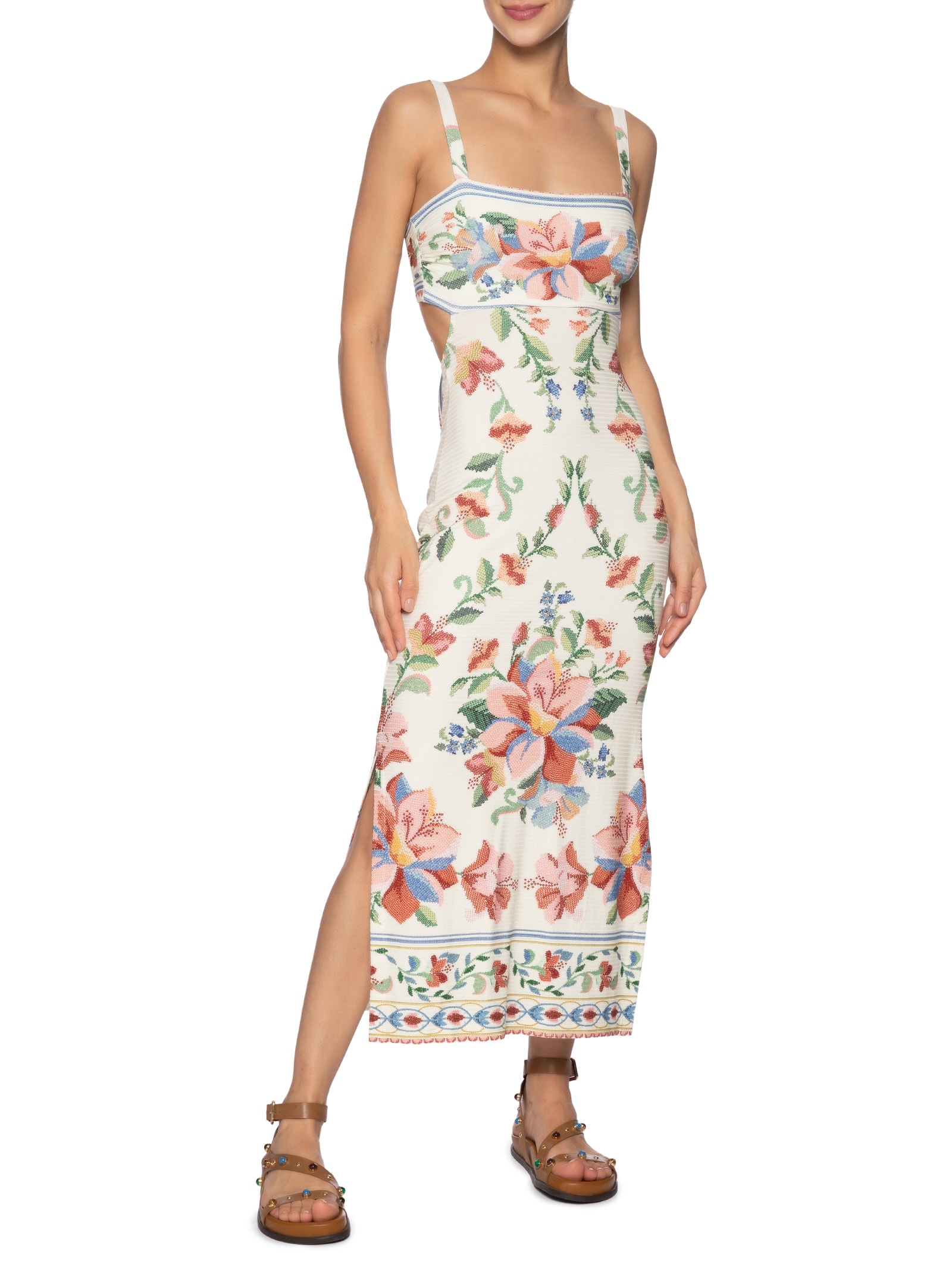 Vestido Midi Brisa Serena Off White Farm