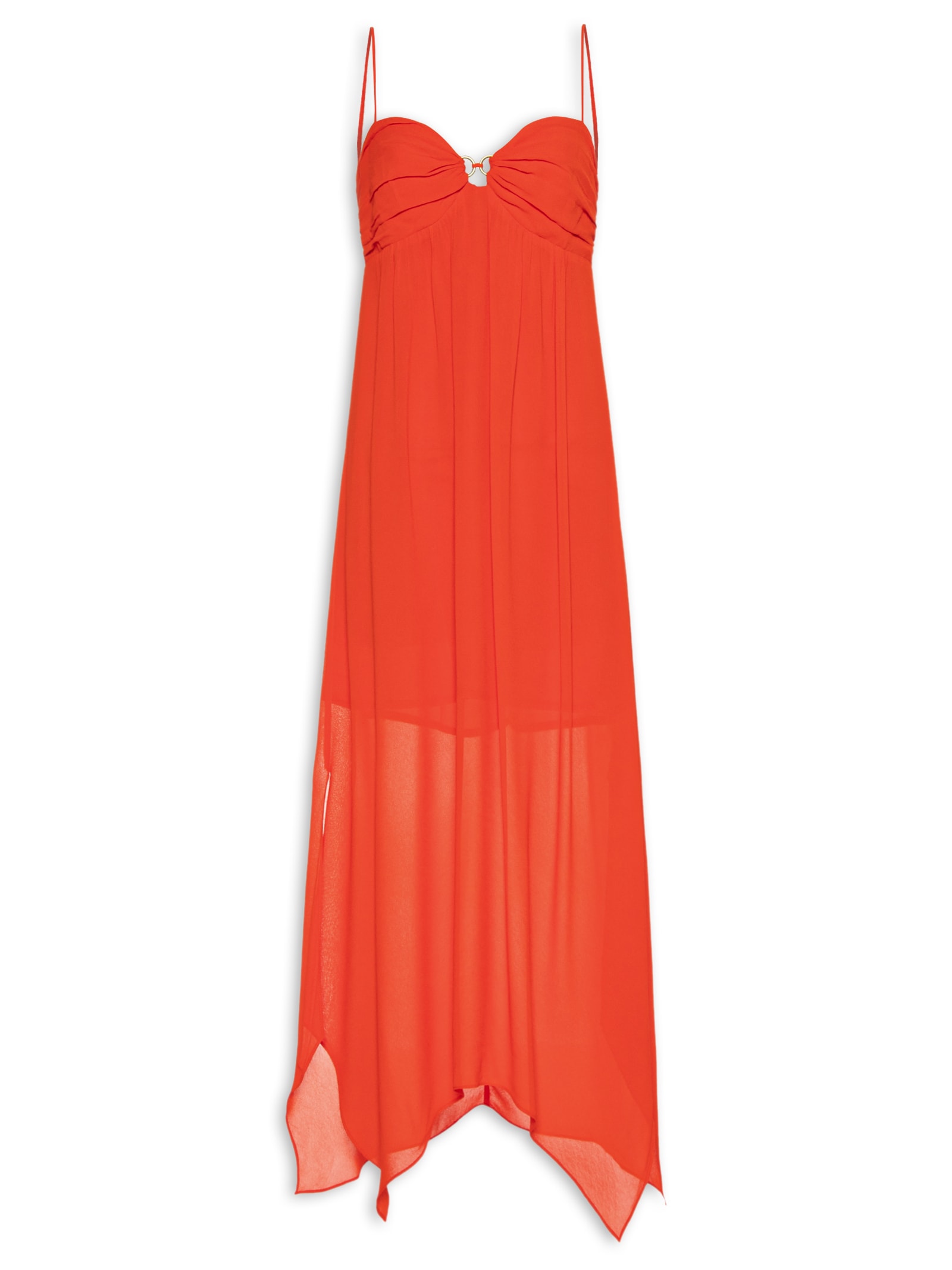 Vestido Midi Busto Franzido - Vermelho by MARIA FILÓ