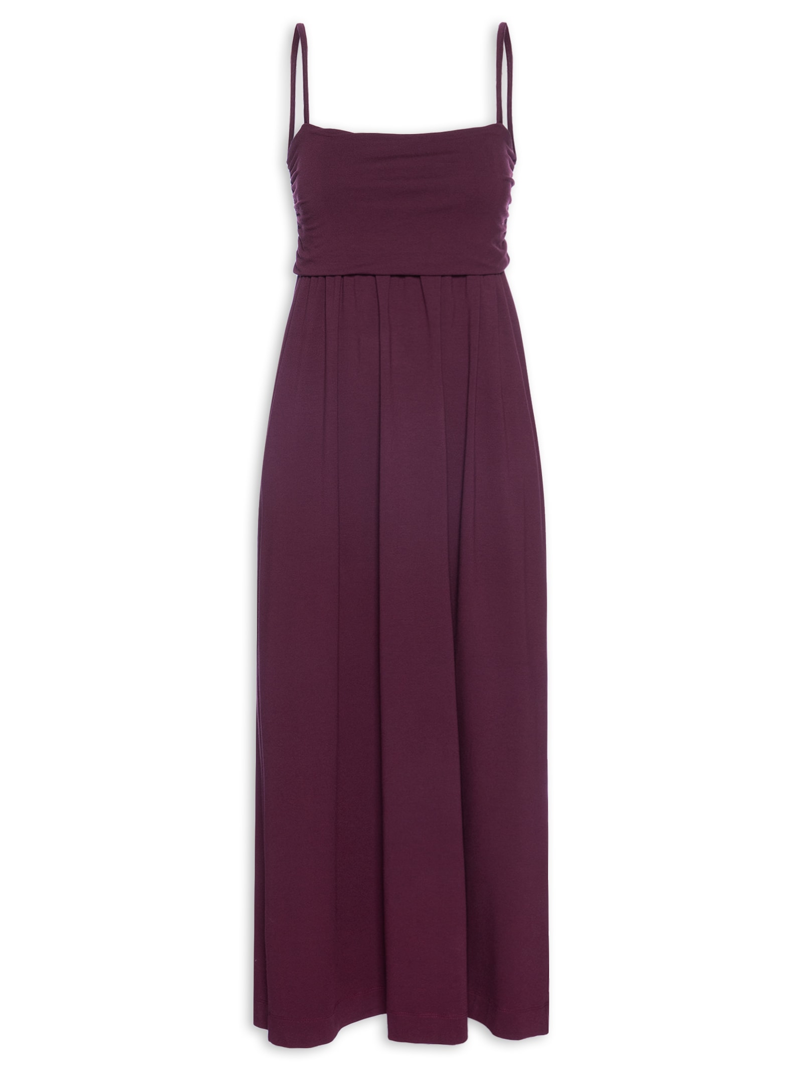 Vestido Midi Busto Franzido Vermelho Animale