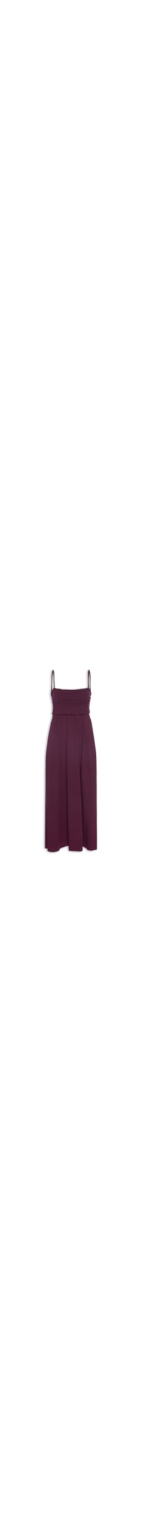 Vestido Midi Busto Franzido - Vermelho