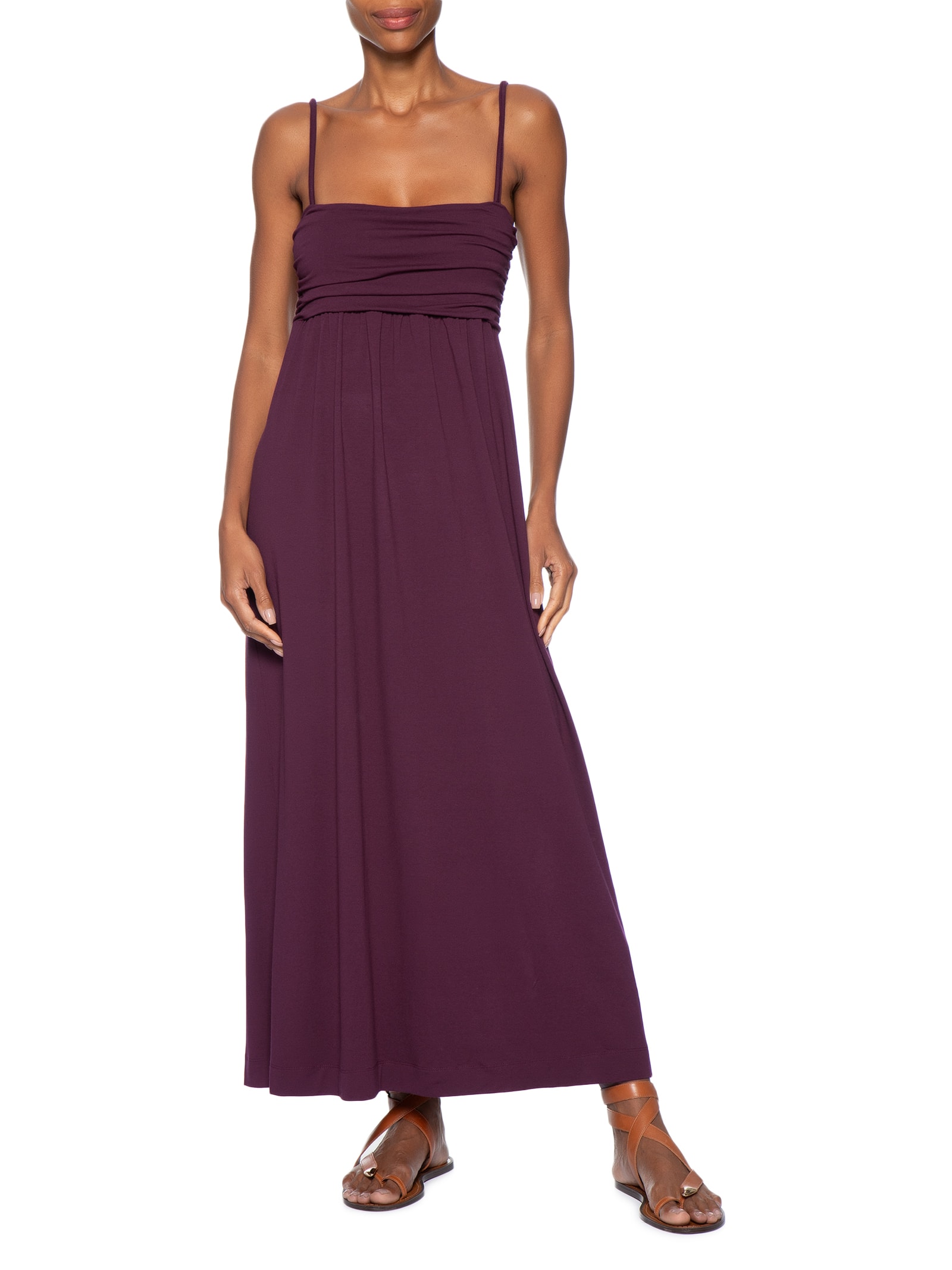 Vestido Midi Busto Franzido Vermelho Animale