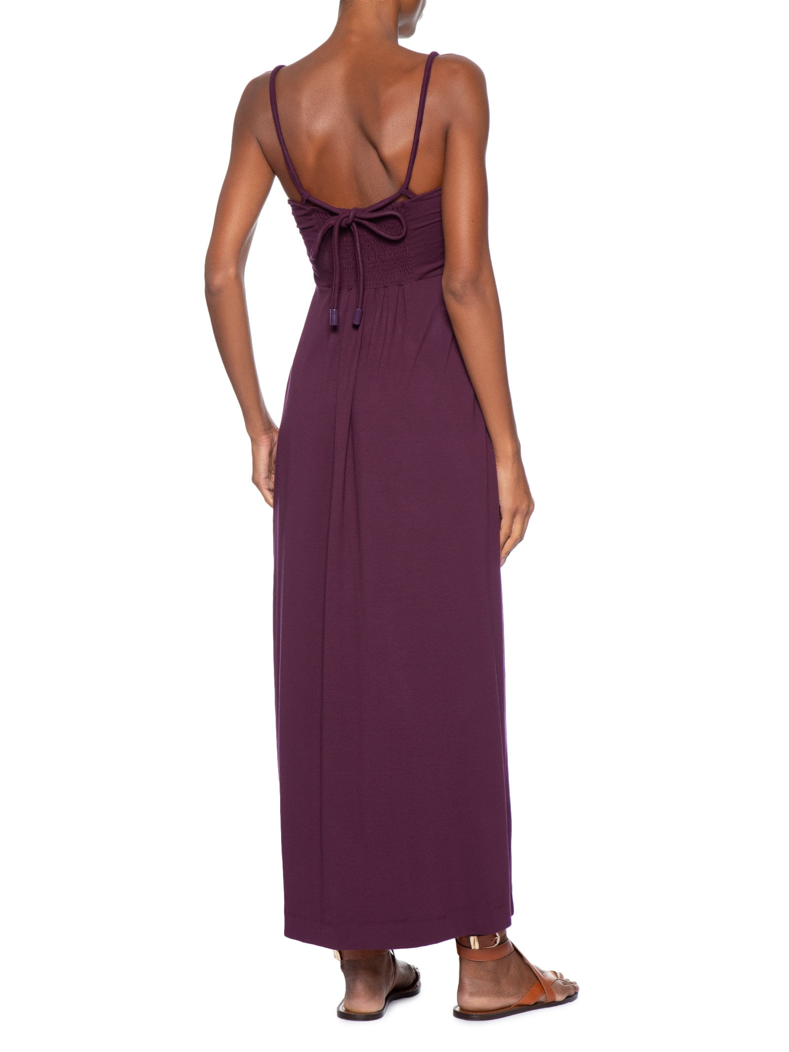 Vestido Midi Busto Franzido Vermelho Animale