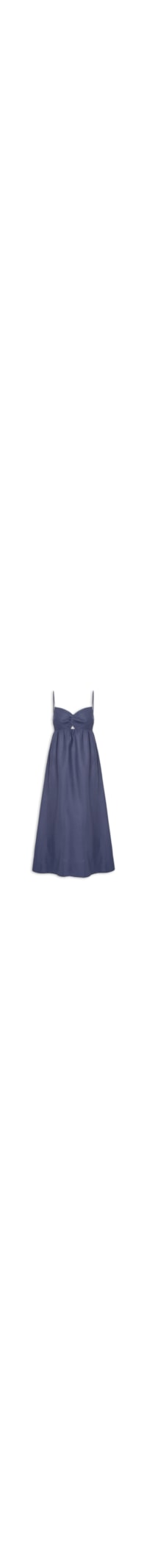 Vestido Midi Busto Torção - Azul