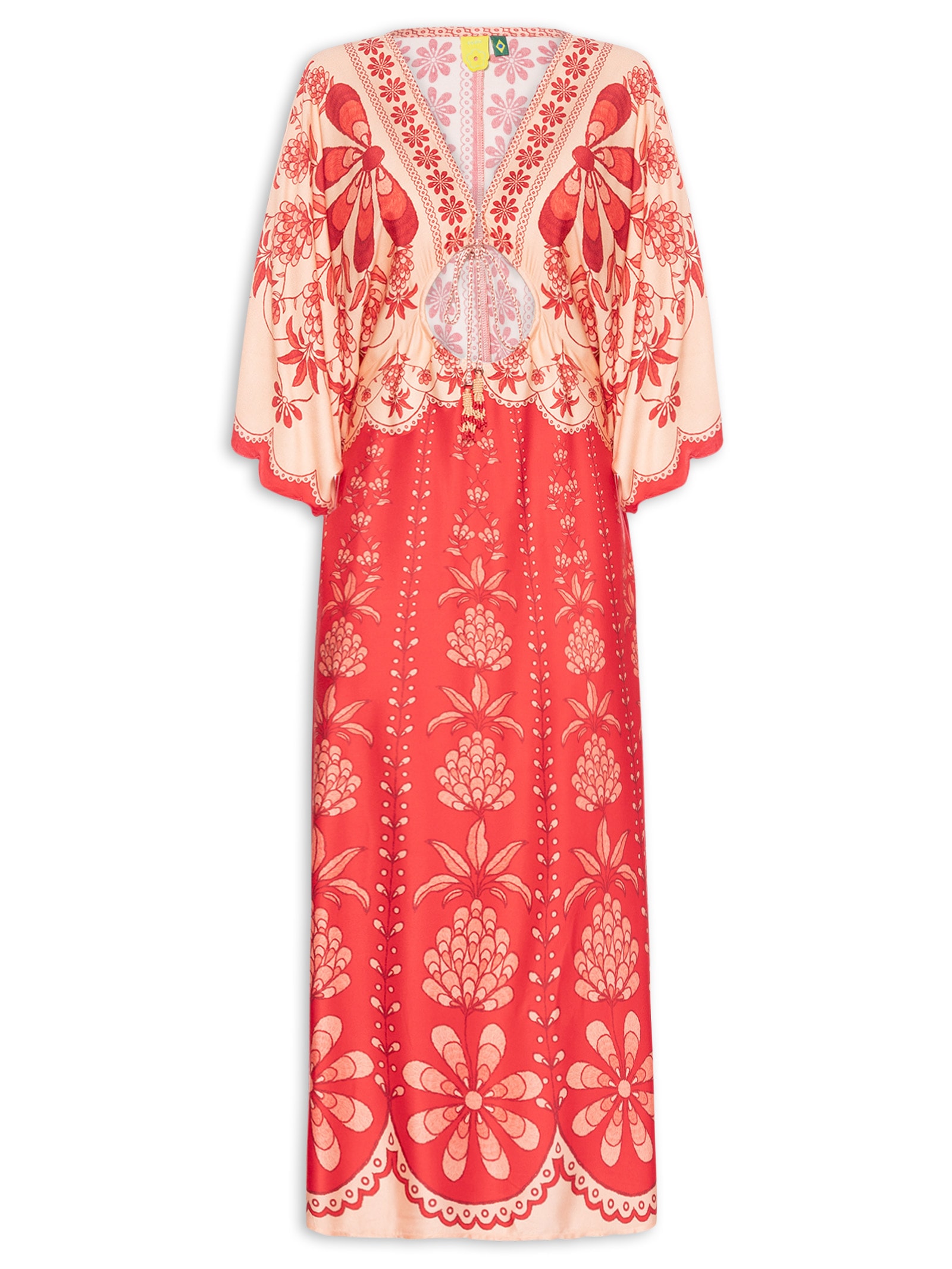 Vestido Midi Caetana Vermelho  Farm