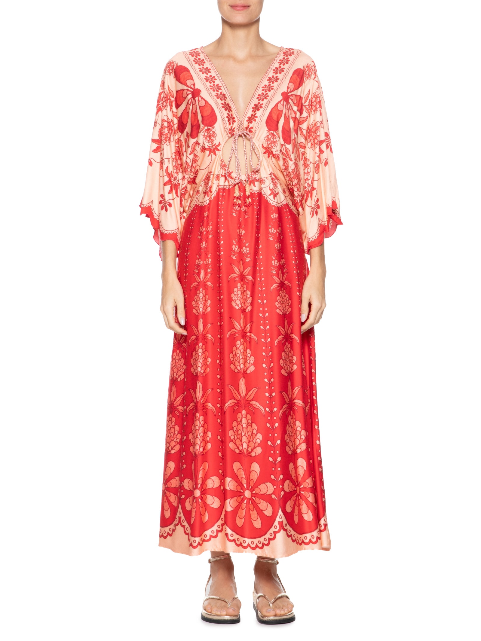 Vestido Midi Caetana Vermelho  Farm