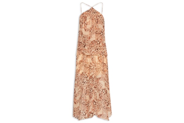 Vestido Midi Camadas Onça Parda - Animal Print