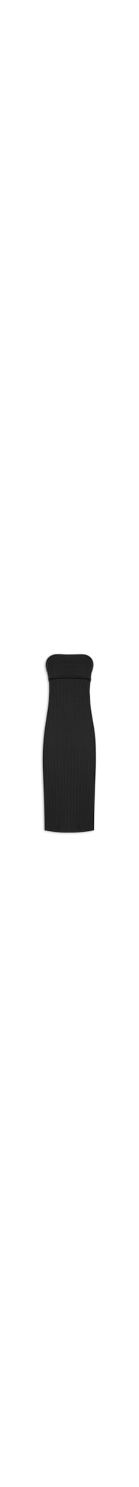 Vestido Midi Canelado - Preto