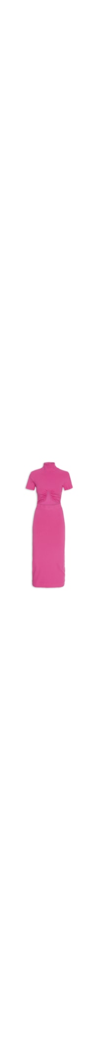 Vestido Midi Canelado - Rosa