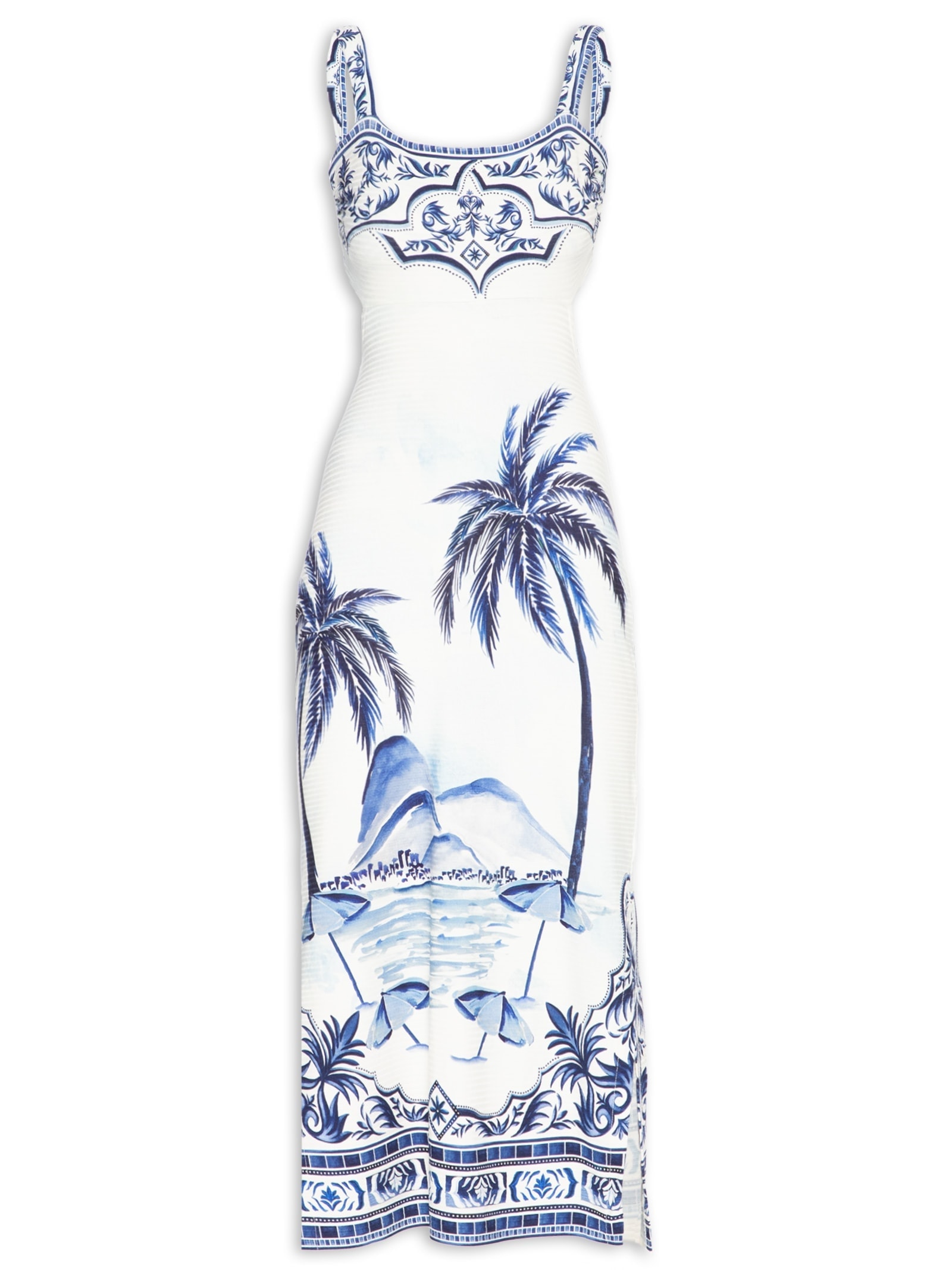Vestido Midi Cidade Maravilha Branco Farm