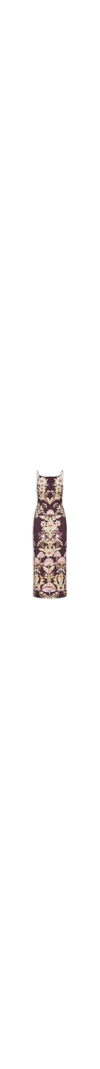Vestido Midi Cogumelo Em Flor - Vermelho