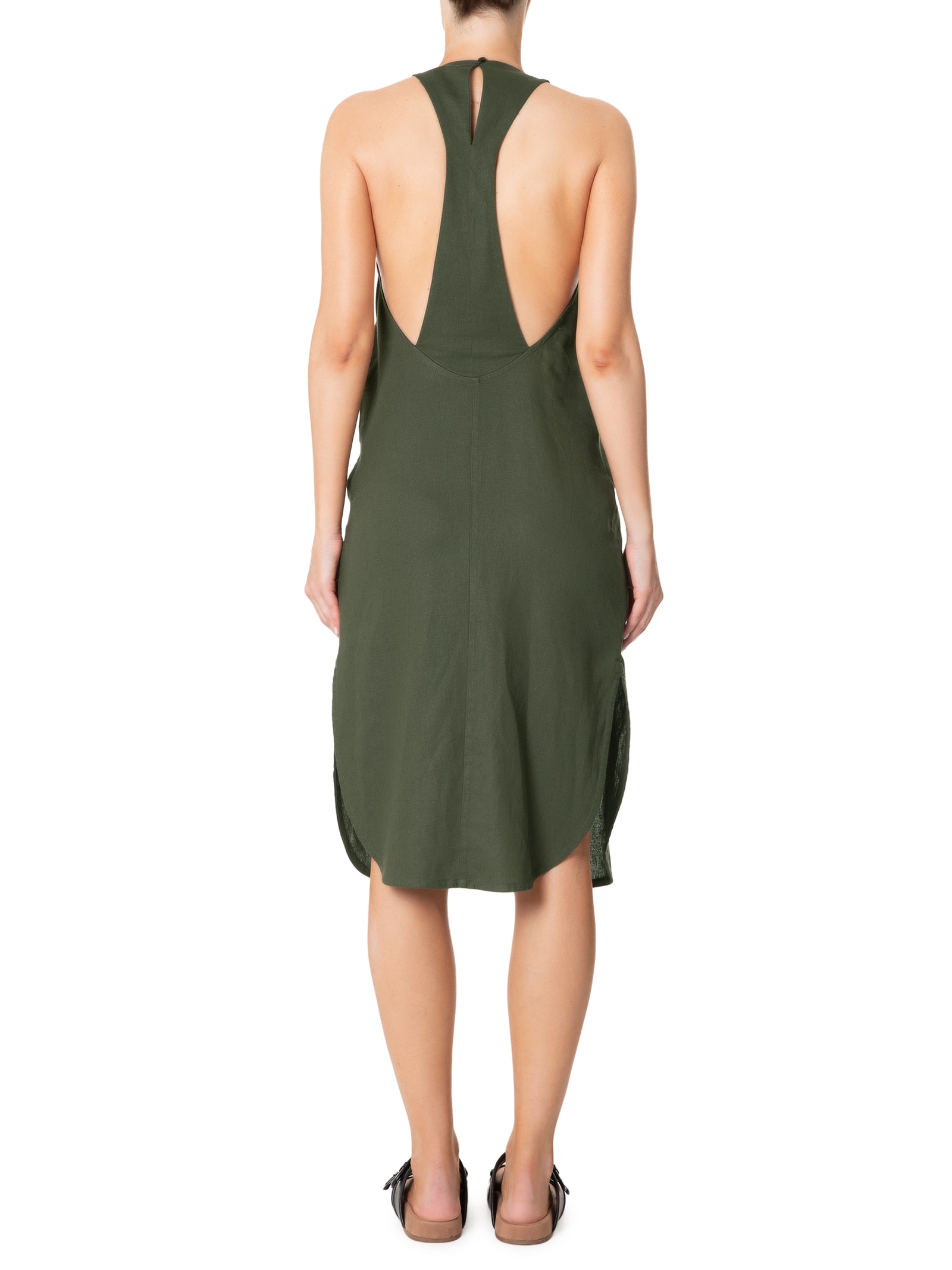 Vestido Midi Vestido Estilo Colete Maxi Colete Alfaiataria Vestido