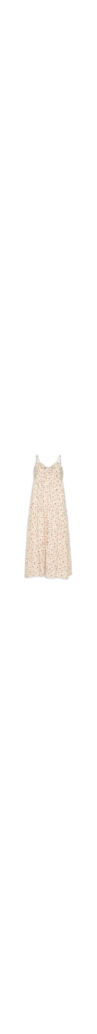 Vestido Midi Com Amarração Estampado - Bege