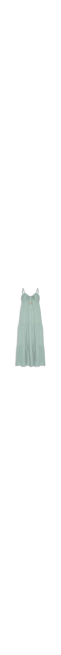 Vestido Midi Com Amarração - Verde