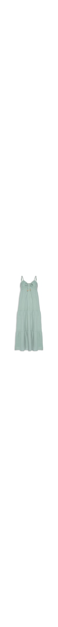 Vestido Midi Com Amarração - Verde