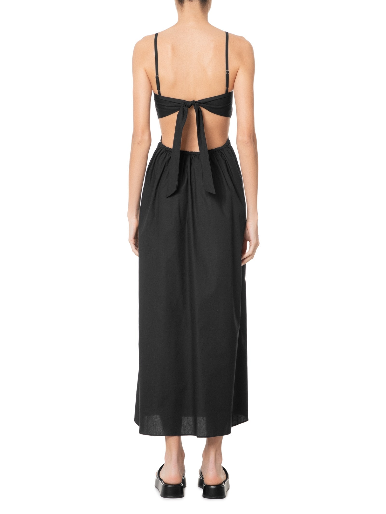 Vestido Midi Com Argola No Decote Preto  Market 33