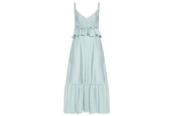 Vestido Midi com Babados - Verde