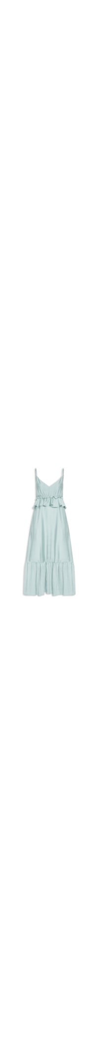 Vestido Midi com Babados - Verde